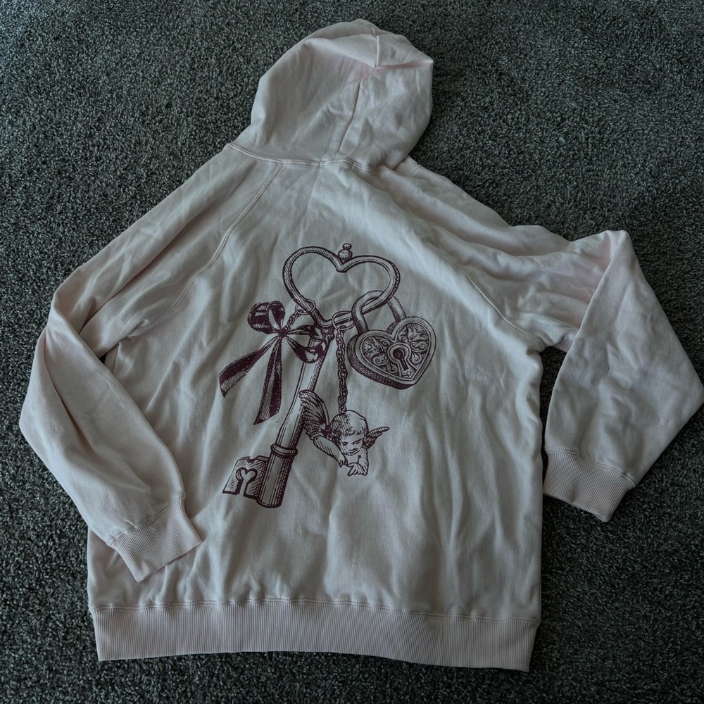 Pink Heart Keylock Hoodie